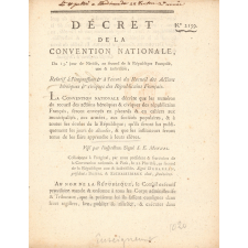 Décret de la convention nationale relatif à l'impression et à l'envoi du recueil des actions héroïques et civiques des républicains français.
