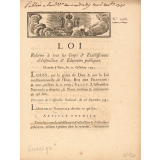 Loi relative à tous les corps et établissemens d'instruction et éducation publiques.