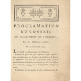 Proclamation du conseil du département de l'Hérault sur les instituteurs publics