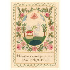 Travail de broderie. Médaillon.