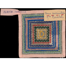 Travail de broderie.