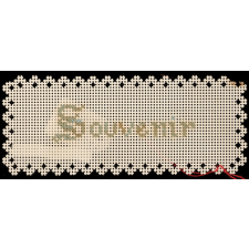 Travail de broderie. Souvenir. Etiquette brodée