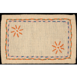 Travail de broderie. Napperon. 