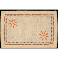 Travail de broderie. Napperon.