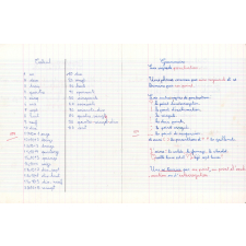 Cahier de leçons