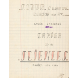 Cahier de sciences