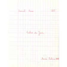 Cahier du jour