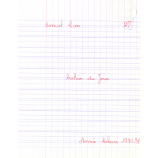 Cahier du jour