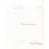 Cahier du jour