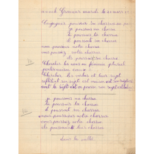 Cahier de Devoir. Année scolaire 1933-1934