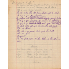 Cahier de brouillon. Année scolaire 1935-1936