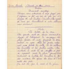 Cahier de Devoir. Année scolaire 1935-1936
