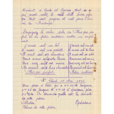 Cahier de Devoir. Année scolaire 1935-1936