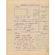 Cahier d'étude. Année scolaire 1936-1937