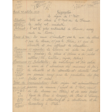 Cahier d'étude. Année scolaire 1937-1938