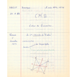 Cahier de géométrie