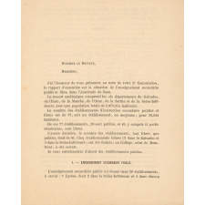 Rapport présenté au Conseil académique dans sa 1ère session de 1880 sur la situation de l'enseignement secondaire public et libre dans l'académie de Caen.