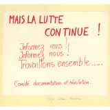 Mais la lutte continue !