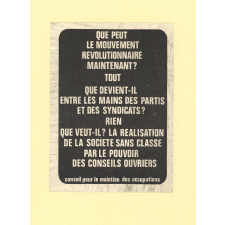 Que peut le mouvement révolutionnaire maintenant ?