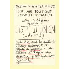 Elections des M.A et Ass. à la C.C.