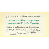 L'Ecole-Caserne détériore les enfants et les maitres.