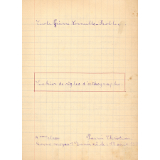 Cahier de règles d'orthographe