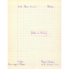 Cahier de calcul