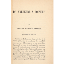 De Malherbe à Bossuet : Etudes littéraires et morales sur le XVIIe siècle