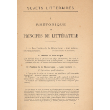 La composition française du baccalauréat classique et moderne et du brevet supérieur