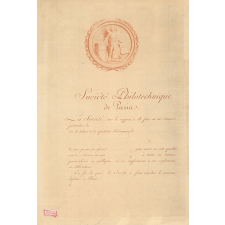 Diplôme de Réception au sein de la Société Philotechnique de Paris.