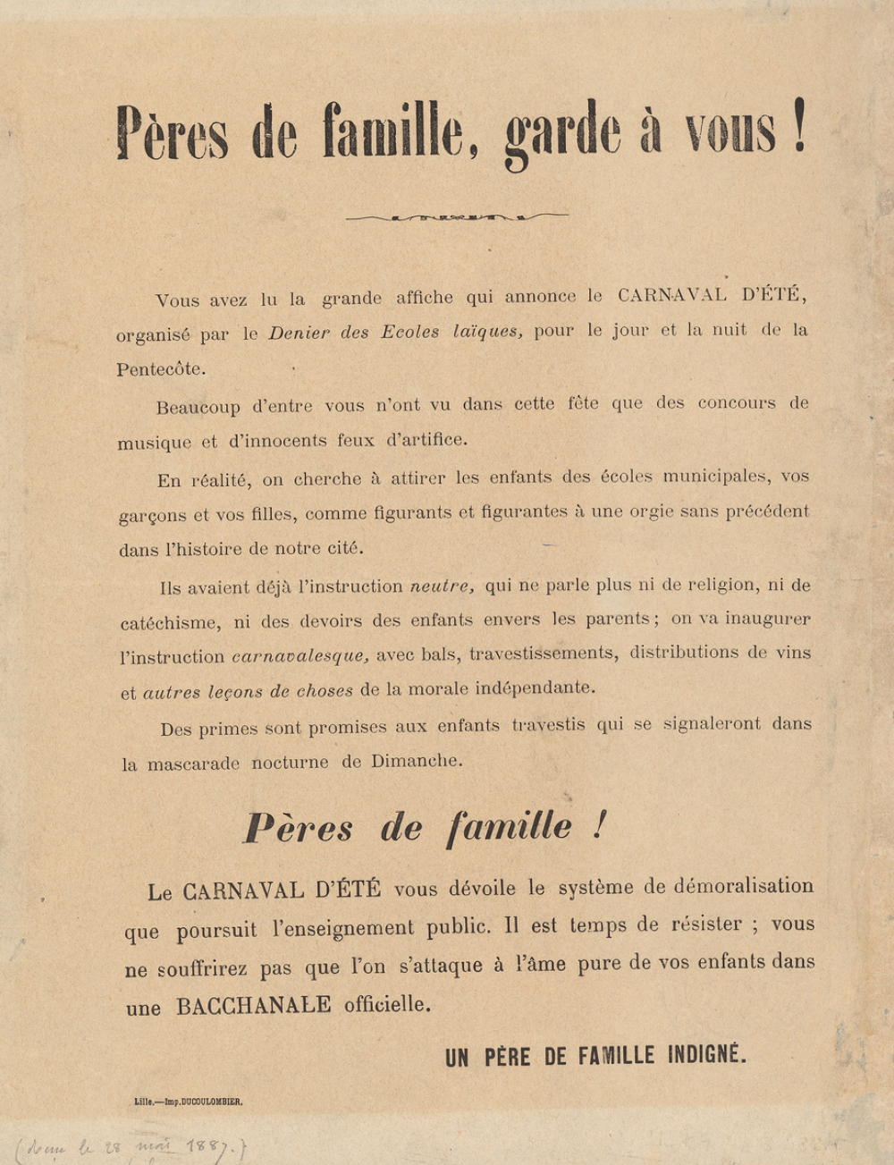 Pères de famille, garde à vous!