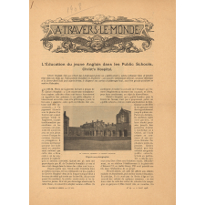 L'Education du jeune Anglais dans les Public Schools. Christ's Hospital - Le collège d'Eton.