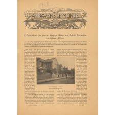 L'Education du jeune Anglais dans les Public Schools. Christ's Hospital - Le collège d'Eton.