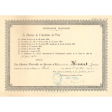 Diplôme d'honneur (Ministère de l'Instruction Publique et des Beaux-Arts).