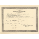 Diplôme d'Officier de l'Instruction Publique. 