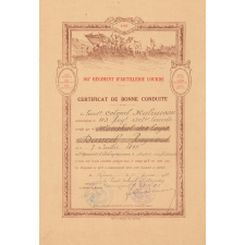 Certificat de Bonne Conduite du 103ème Régiment d'Artillerie Lourde. 