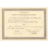 Diplôme d'Officier de l'Instruction Publique. 