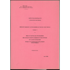 Mise en oeuvre des programmes des enseignements communs et des options en classe de seconde - Analyse des programmes et des pratiques des professeurs - Mission figurant au programme de travail pour 1989-90. Thème 11.