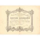 Diplôme de Mention Honorable de la Société pour l'Instruction Élémentaire. 