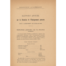 Département des Côtes-du-Nord. Inspection académique. Rapport annuel sur la Situation de l'Enseignement primaire. Exercice 1913-1914.