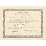 Diplôme d'Officier d'Académie. 