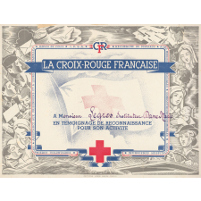 La Croix-Rouge française. Témoignage de reconnaissance.