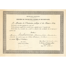 Diplôme d'Officier d'Académie.