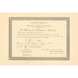 Diplôme d'Officier de l'Instruction Publique. 