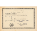 Diplôme de médaille d'argent de l'Enseignement du Premier Degré. 