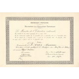 Diplôme d'Officier d'Académie.