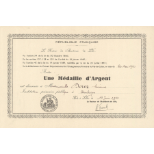 Médaille d'Argent.