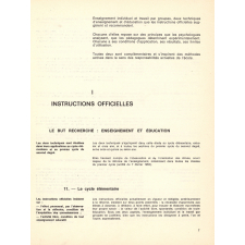 Pour une éducation d'éveil. 1er cahier. Enseignement individuel et travail par groupes.