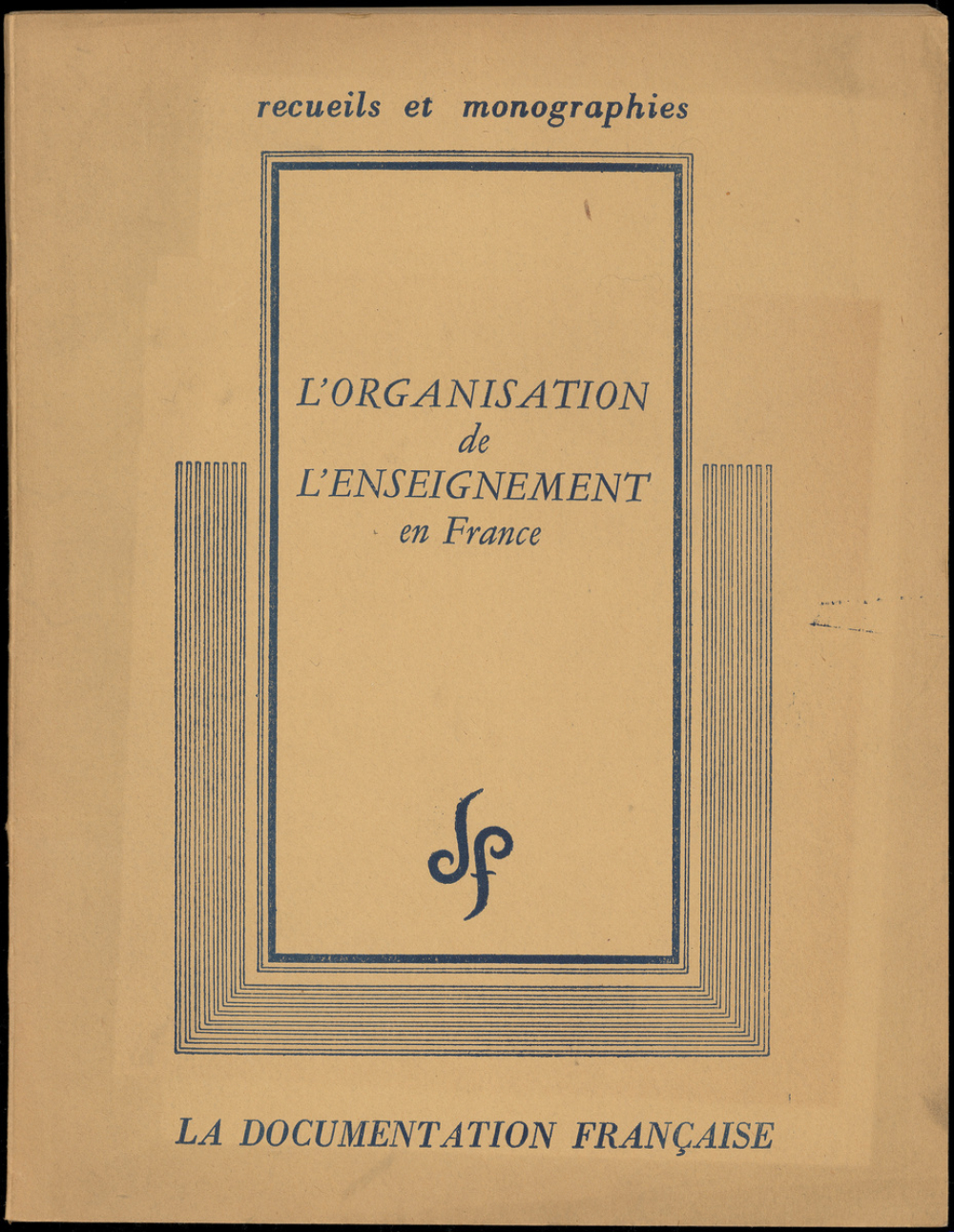 L'Organisation de l'enseignement en France.