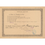 Attribution d'une Médaille d'Argent